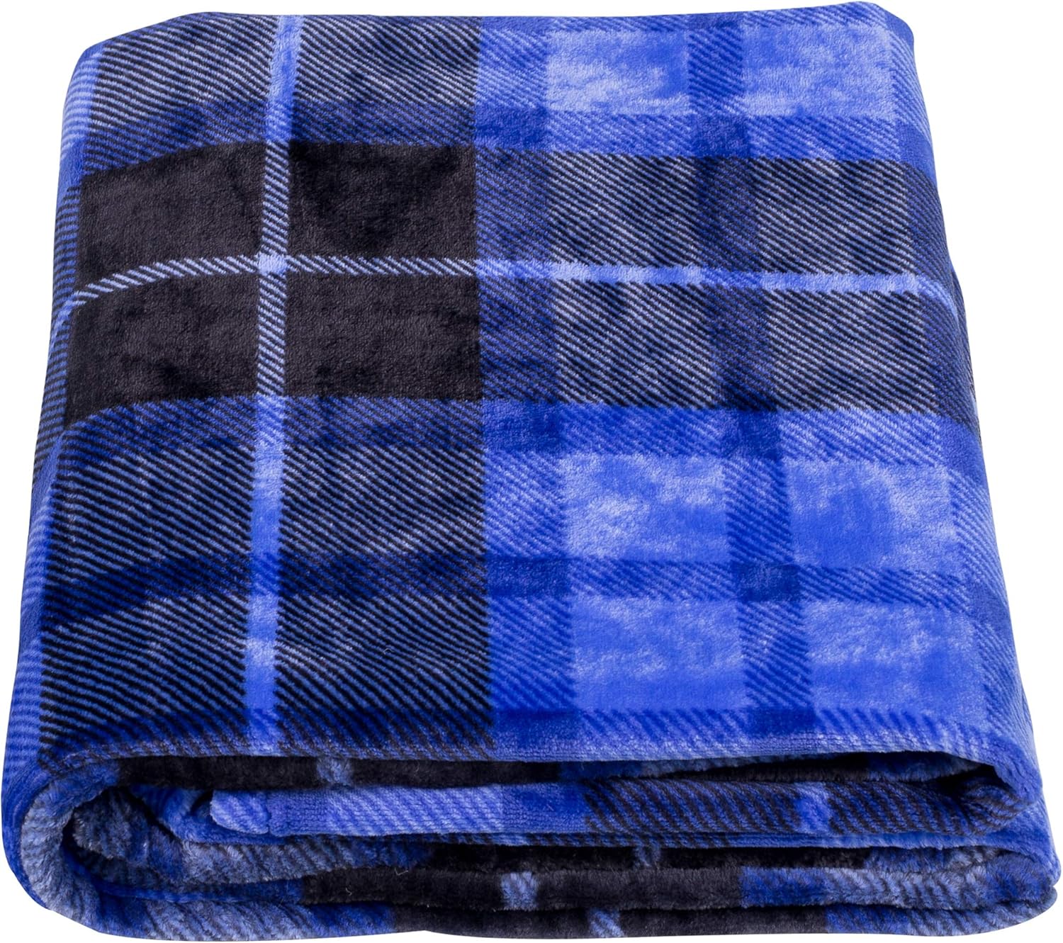 SOCHOW Flannel Fleece Blanket 150cm×200cm, All Season Plaid Blue Blanket for Bed Couch,Car