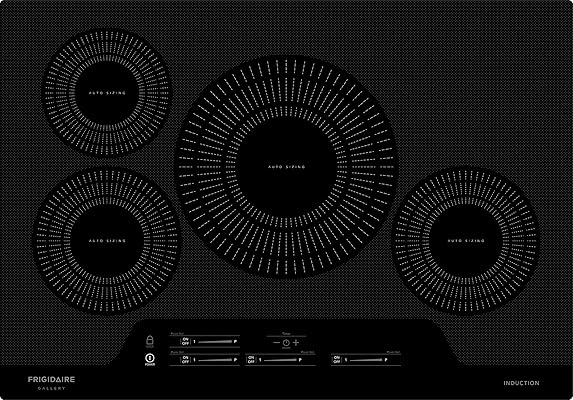 Frigidaire 30" Electric Induction Cooktop, 4-Burner Vitroceramic Glass