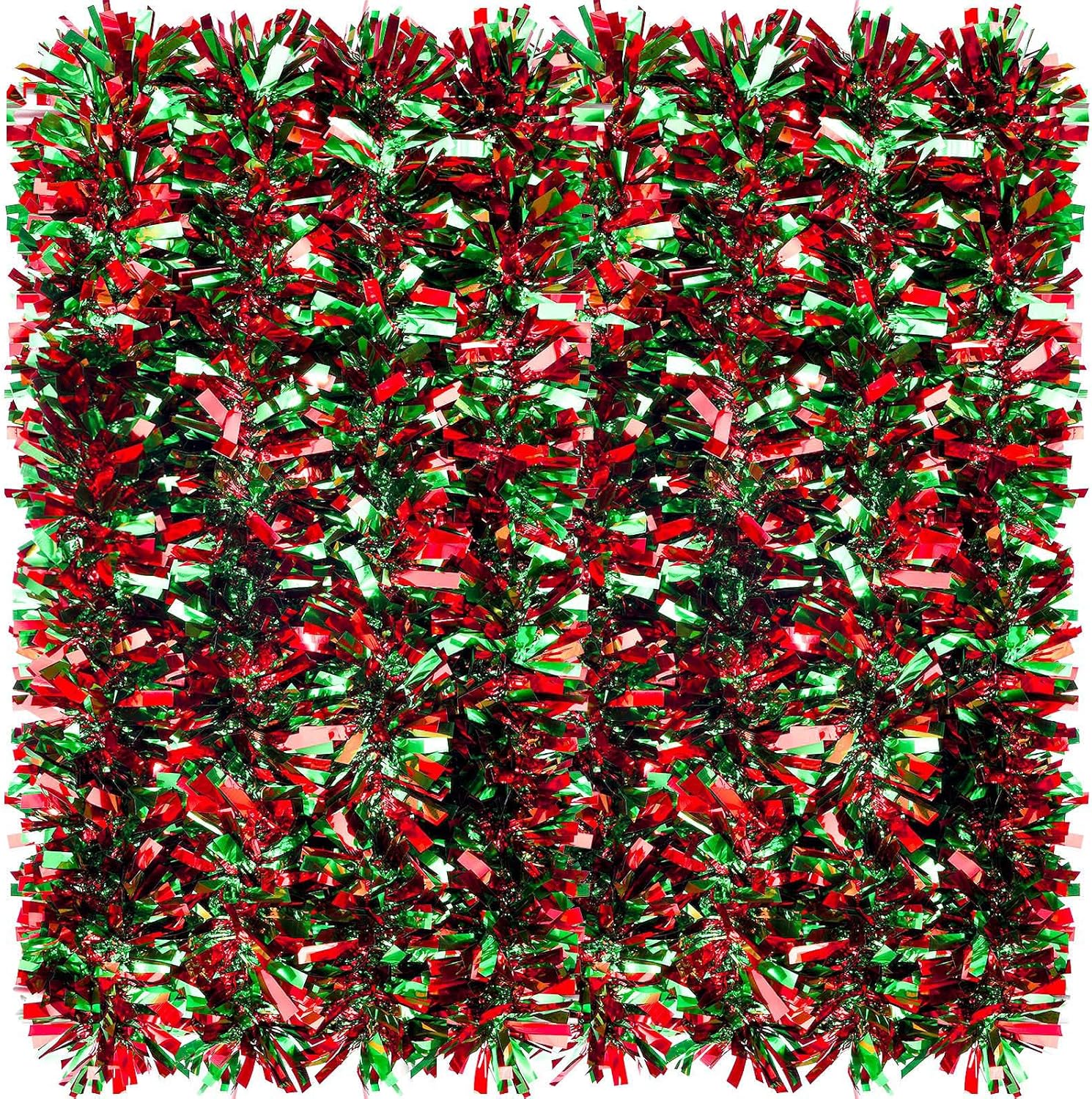 Wreaths, Garlands & Swags - 26.2 Feet Christmas Tinsel Garland Metallic Christmas Tree Garland Shiny Party Tinsel Garland Hanging Decorations for Christmas Tree Decorations Wedding Birthday Party Supplies (Red and Green)
