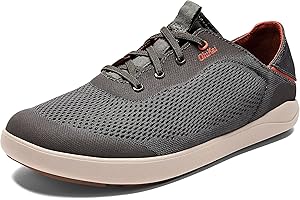 OLUKAI 'Ahi Men’s Performance Marine Shoes, Water-Ready Sneakers with Customized Lacing Fit, Lightweight & Breathable, Enhanced Grip & Traction