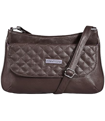 Fantosy Brown women slingbag(BROWN)(FNSB-127)