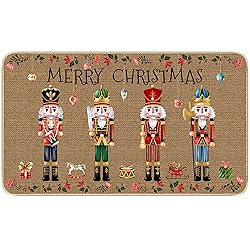 TREWAVE Nutcracker Christmas Doormat Decorative