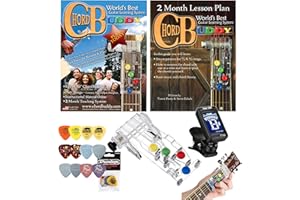 Chord Buddy Guitar Learning System with True Tune Chromatic Tuner & Picks Package - Play Guitar Today with this Shark Tank ChordBuddy Product