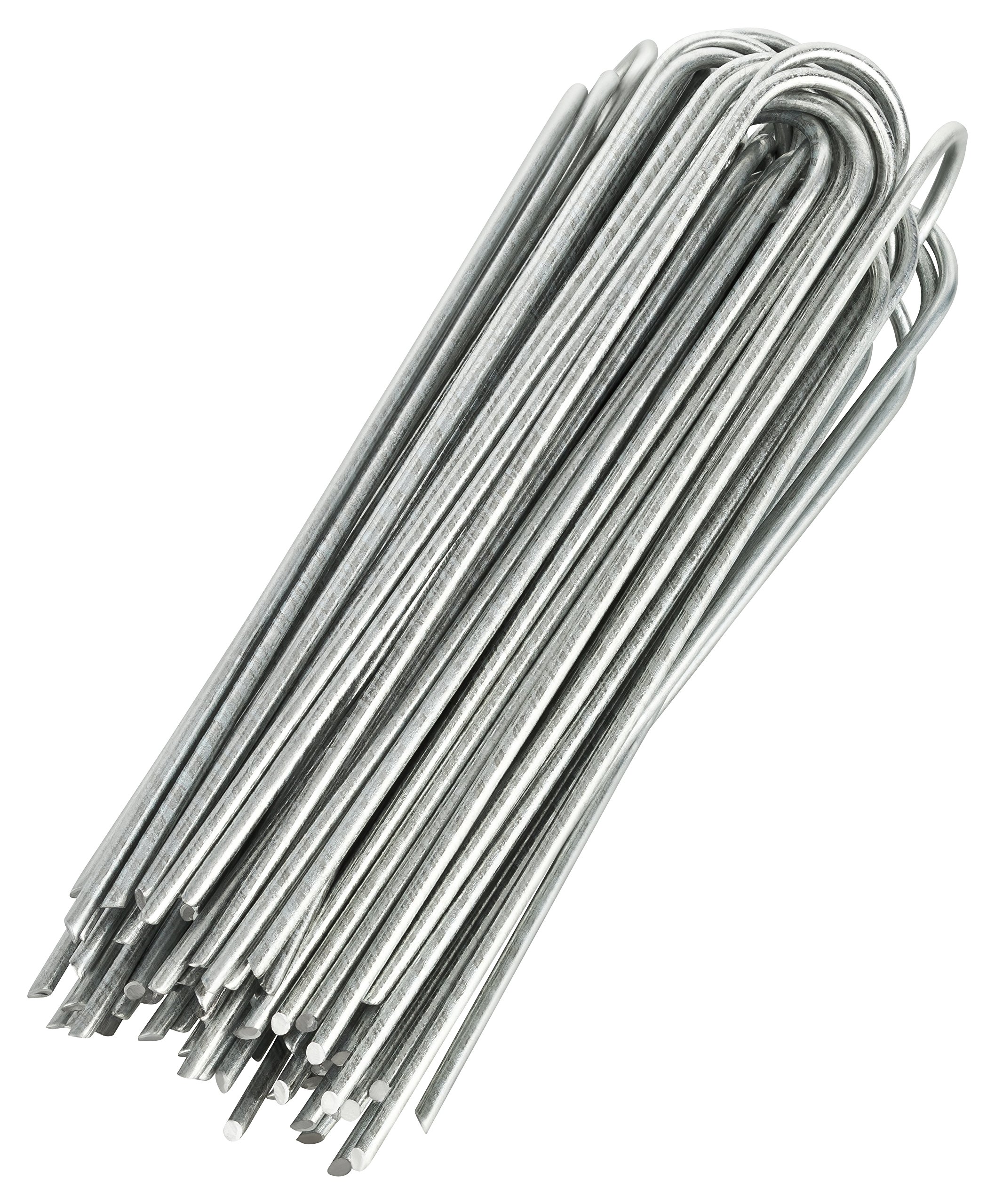 GardenMate Pack of 200 x 200mm multi-purpose steel Garden Securing Pegs - Ideal for hard floors - Made of 3.8mm thick galvanised steel wire