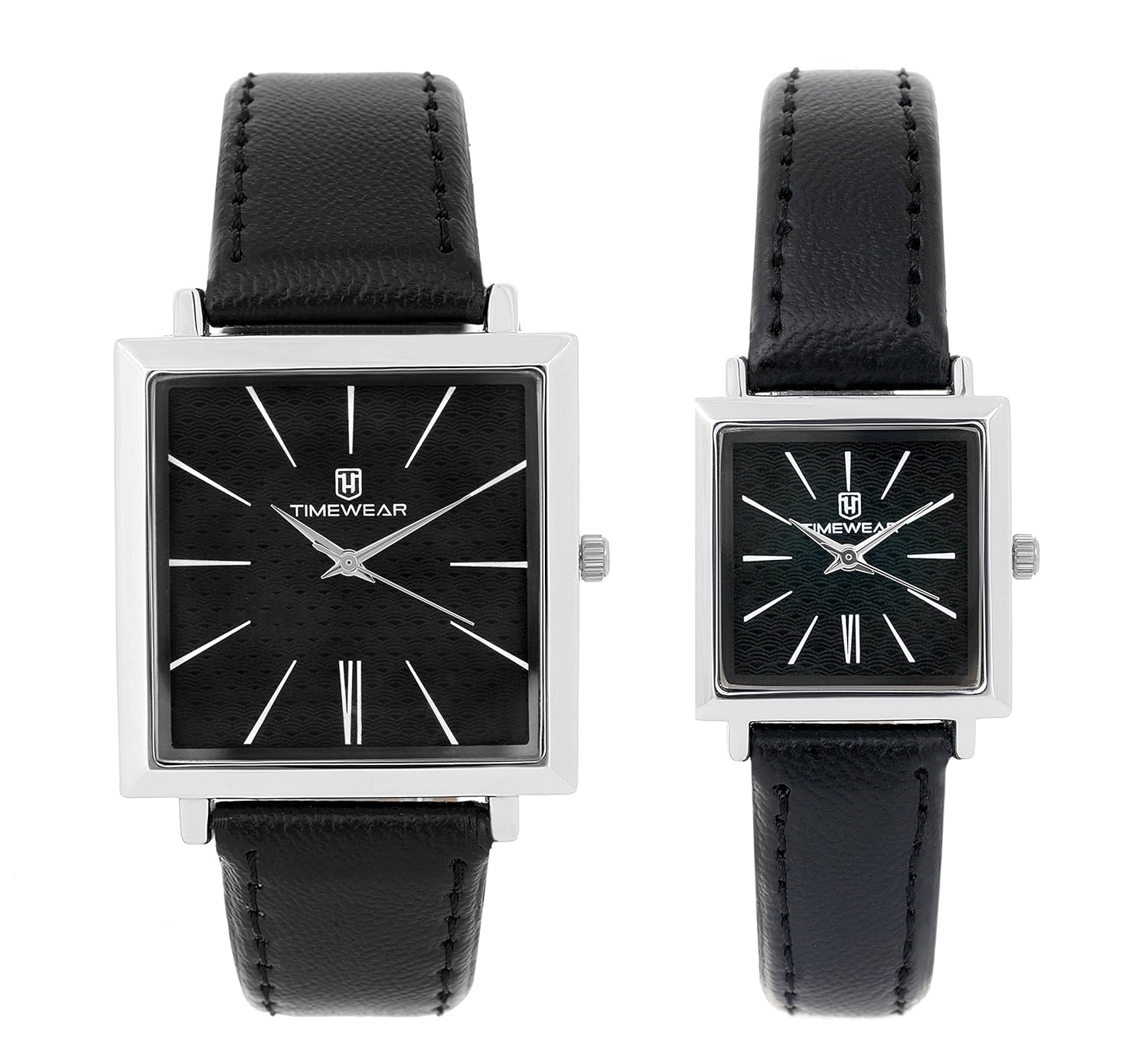 timewear analog black dial unisex couple watch - 909bdtcouple