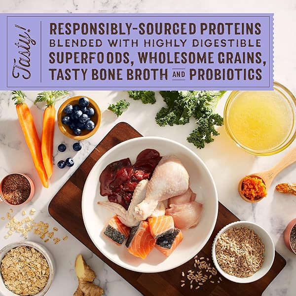 STELLA & CHEWY’S SUPERBLENDS RAW COATED WHOLESOME GRAINS PUPPY CAGE-FREE CHICKEN & WILD-CAUGHT SALMON RECIPE WITH SUPERFOODS, 3.5 LB. BAG