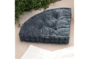 TEXSTEAD Floor Pillow for Adults, Meditation Cushion for Sitting or Yoga, Classroom Seating for Kids with Velcro Fastener, Pizza Cushion 28"*28"