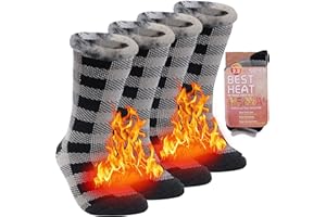 Sunew Warm Thermal Socks, Unisex Thick Insulated Heated Winter Heavy Crew Socks