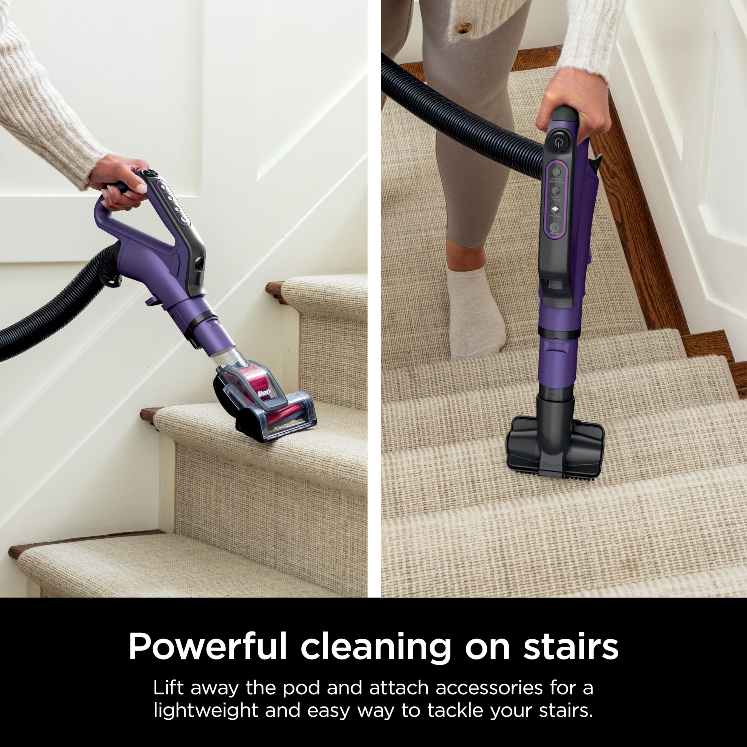 Shark POWERDETECT Upright Vacuum Cleaner with HEPA Filter, Heavy Duty Vacuum with Powerful Suction for Pet Hair Pickup, DuoClean Technology, Powered Lift-Away, Ideal for Carpets & Hardfloors, AZ4002