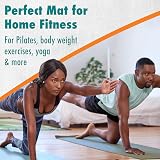 Maximo Fitness Exercise Mat 183cm x 60cm 12mm Thick Blue Non Slip view 7