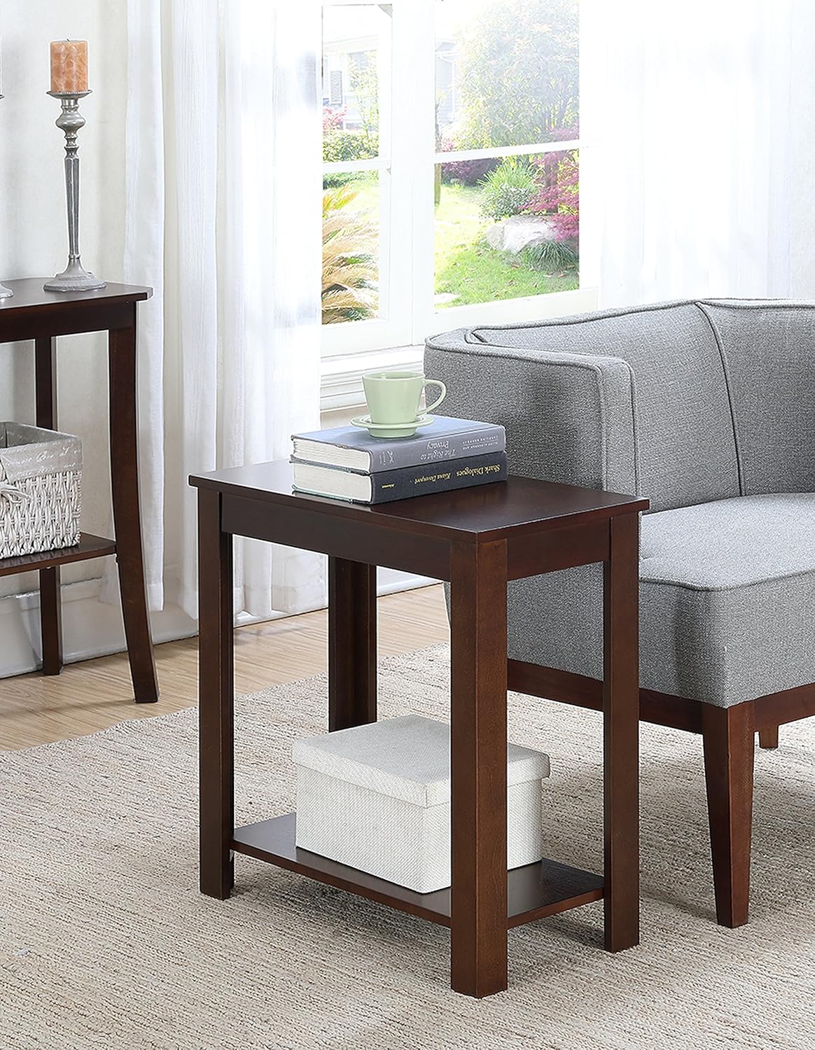 Convenience Concepts Designs2Go Baja Chairside End Table, Espresso