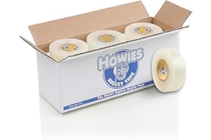 Howies Clear Hockey Tape | 1" Clear Sock & Shin Pad Tape for Hockey, Soccer, Lax, Sports | Multiple Pack Sizes | Strong Grip, Durable, Long-Lasting | Made in USA
