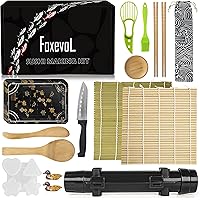 Sushi Making Kit for Beginners - Sushi Roller Mat Sushi Kit Sushi Bazooka Kit Sushi Maker Kit with Sushi Mat, Onigiri…