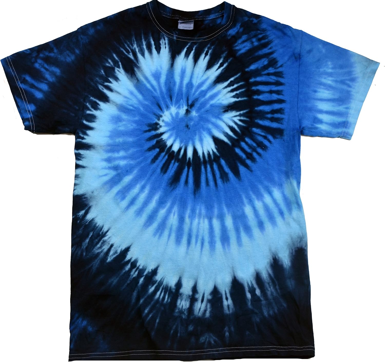 Tie Dye Shirt Multi Color Blue Ocean Spiral TShirt Clothing