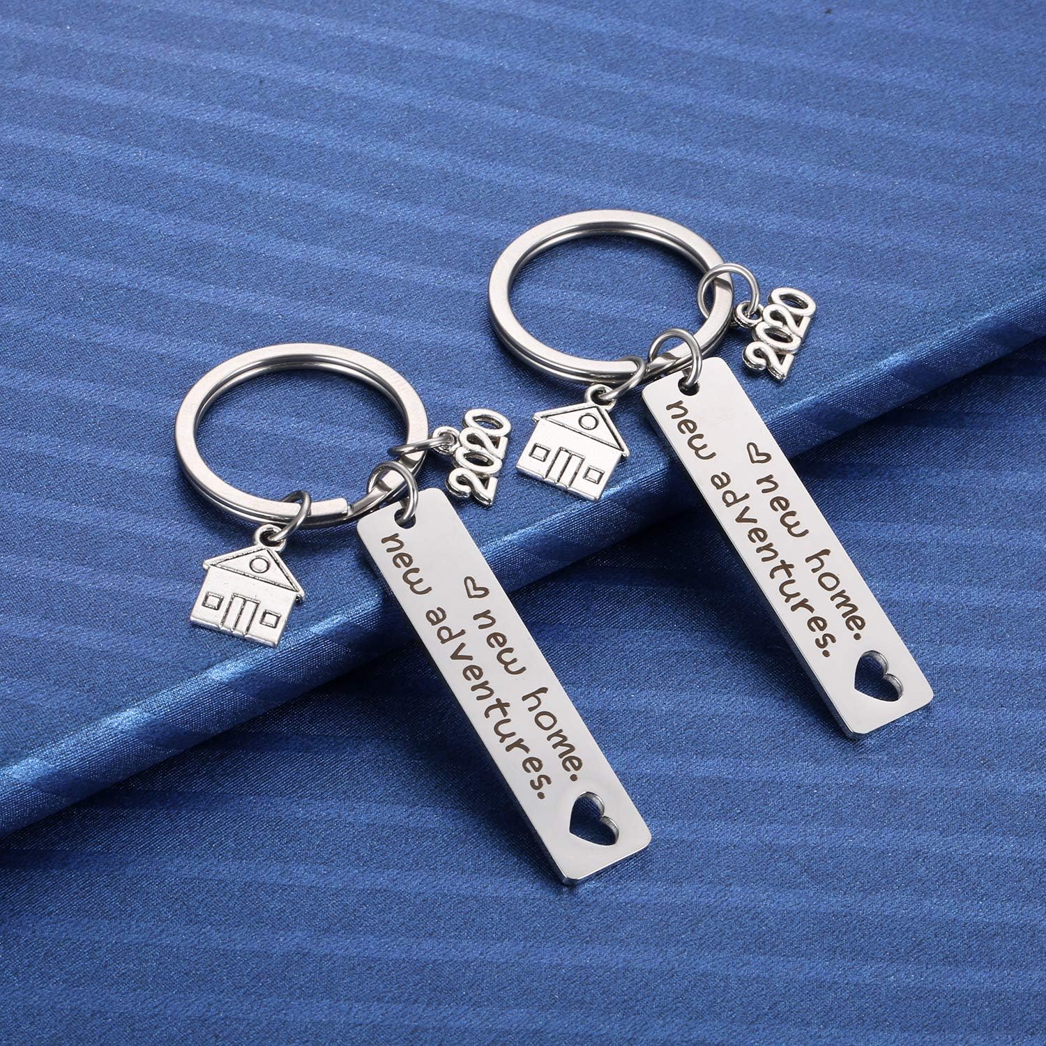 2PCs New Home Keychain 2020 Housewarming Gift for New Homeowner House Keyring Moving in Key Chain New Home Owners Jewelry from Real Estate Agent at  Men’s Clothing store