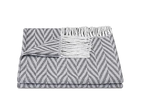 Zollner Kuscheldecke Plaid, Größe ca. 130x170 cm, Farbe grau/hell (weitere verfügbar)