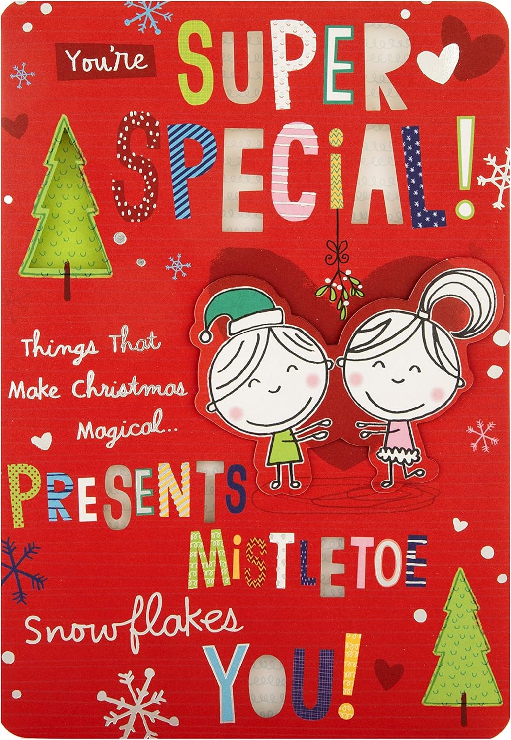 Christmas Card for Someone Special from Hallmark - Fun Character Design, Red, 22.8cm x 15.9cm - Image 3