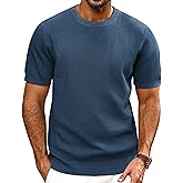 PJ PAUL JONES Mens T-Shirts Knit Short Sleeve Crewneck Shirt Casual Textured Pullover Tees