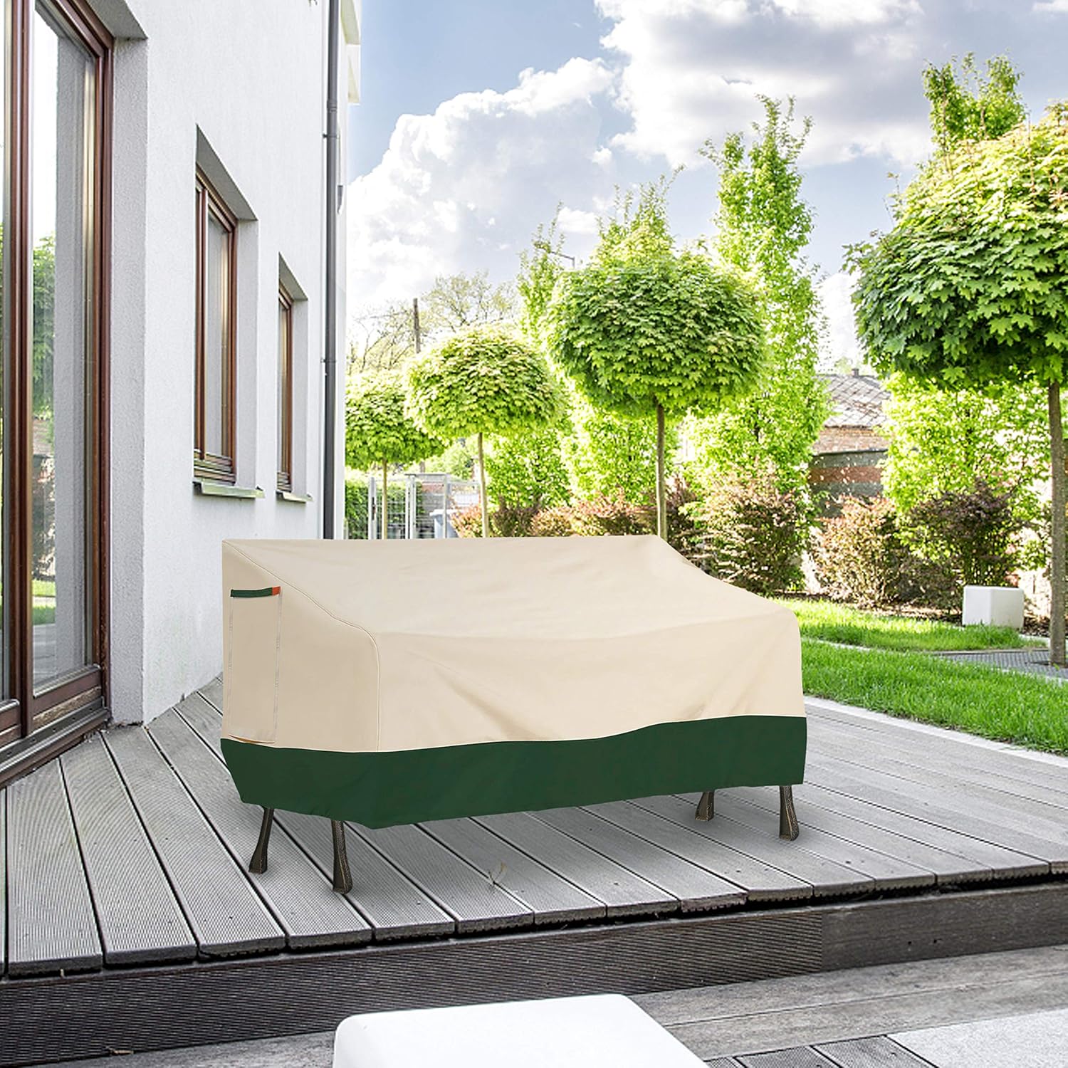 Umbrauto Outdoor Bench Cover 600D Oxford Heavy Duty Durable and Waterproof Outdoor Lawn Patio Furniture Covers Bench Protectors: Kitchen & Dining
