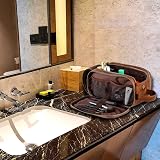 Elviros Water-Resistant PU Leather Toiletry Bag Men Large Travel Dopp Kit Brown view 8