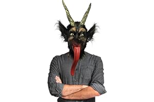 Off the Wall Toys Holiday Christmas Krampus Mask Black, Gold