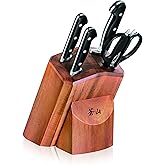 Cangshan V2 Series 1022520 German Steel Forged 5-Piece Starter Knife Block Set, Acacia