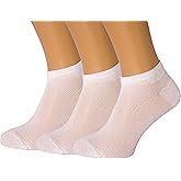 RONDO 3 Pack Unisex Ultra Thin Breathable Dry Fit Running Ankle Socks Low Cut for Mens and Womens Mesh Cotton Athletic Socks