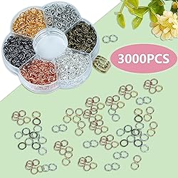 YAKA 3000Pcs 5mm1Box 6 Colors Open Jump Ring,Ring