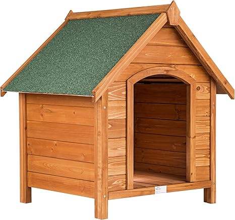 Tectake 402091 Niche Pour Chiens Xxl En Bois Massif 72 X 65 X 83 Cm Résistant Aux Intempéries