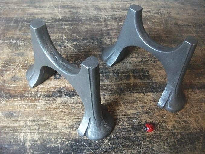 2 x par tradicional hierro fundido pies para guardar dispositivos