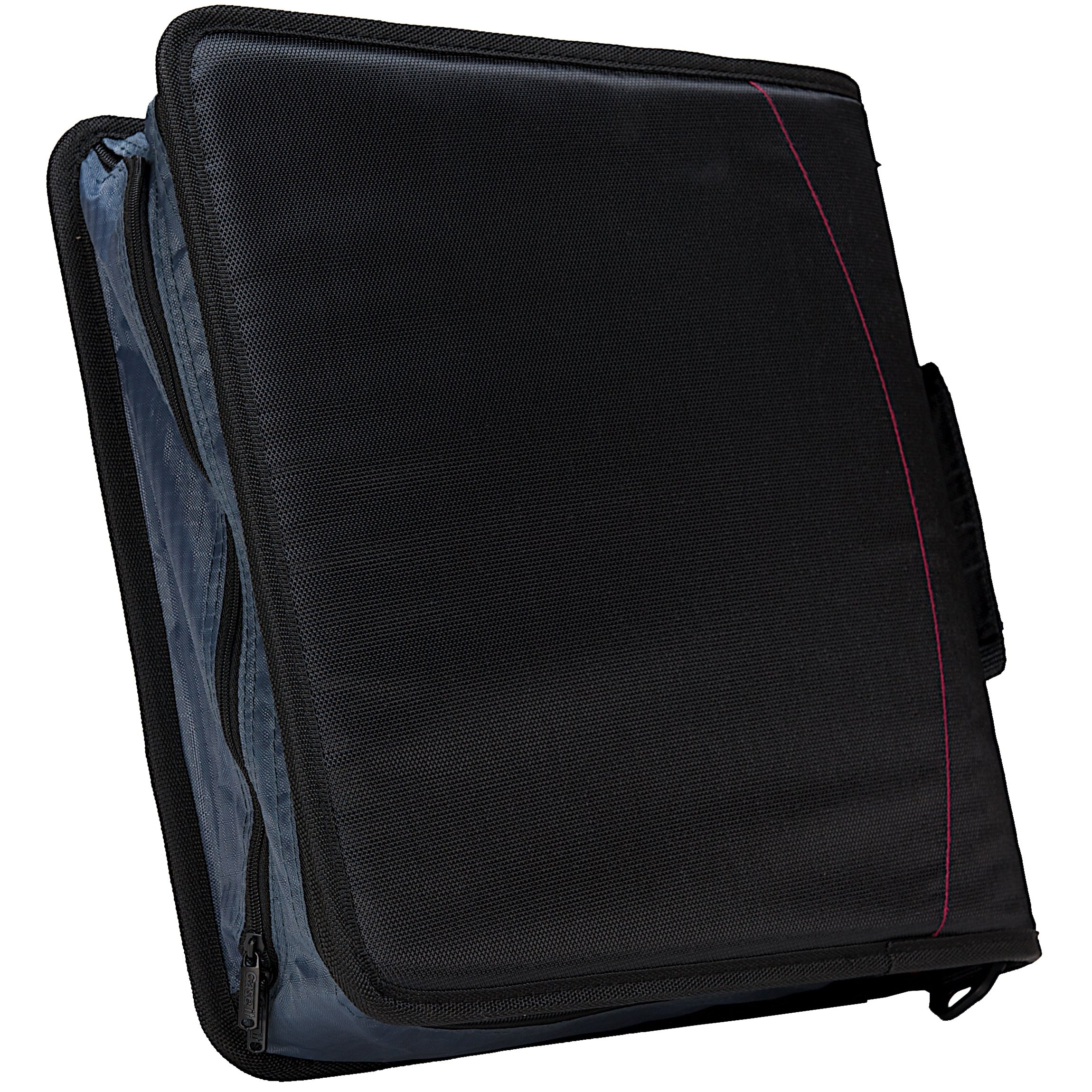 Galleon Caseit Mighty Zip Tab 3Inch Zipper Binder, Black, D146BLK