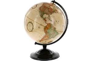 Replogle Globe With Antique Shading - Raised Relief Topographical Political Globe - Updated Country Lines - Perfect for a Classroom, Home or the Office (12" Diameter with Metal Base)