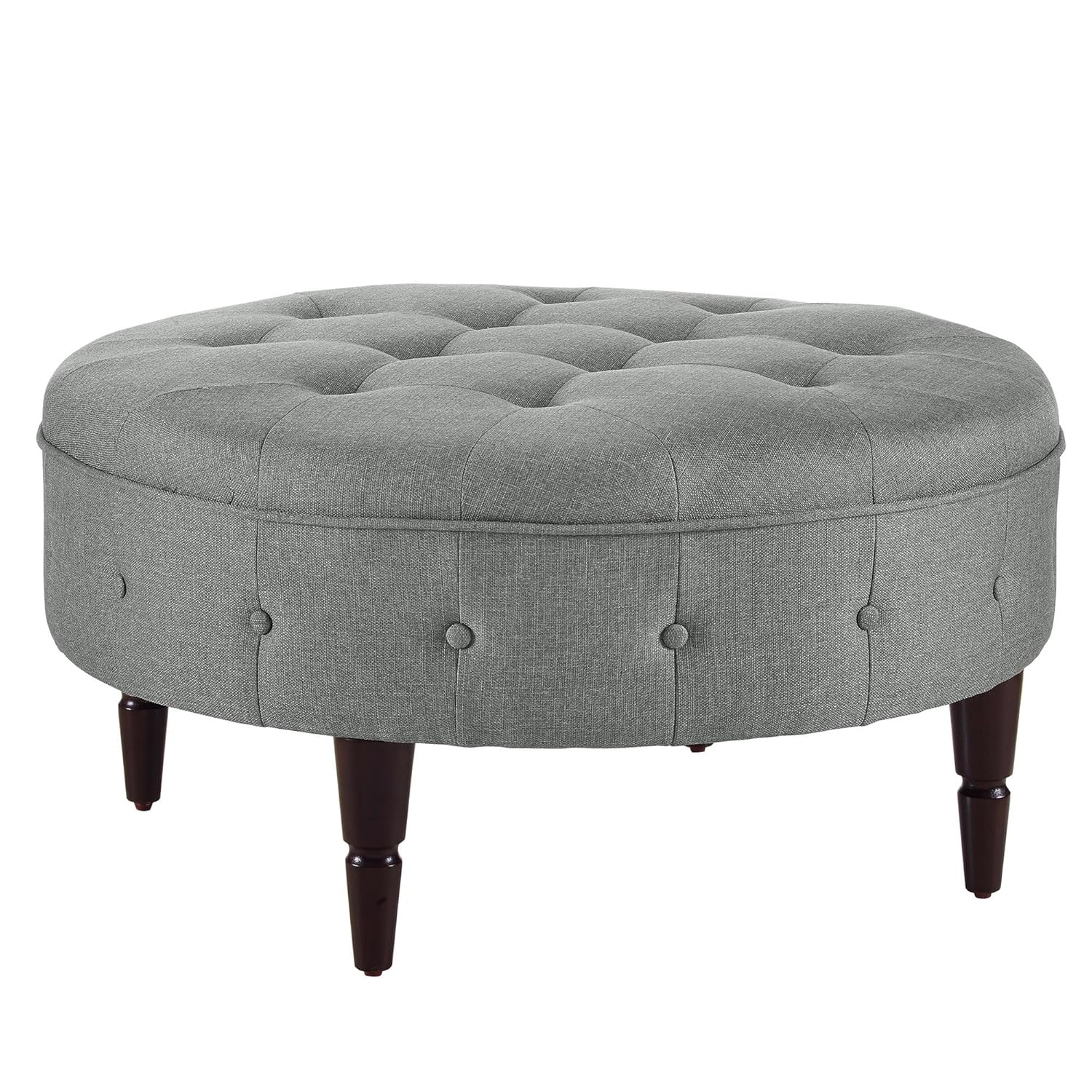 Best tufted ottoman round gray