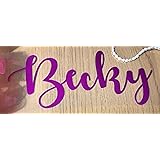 Murrielle Personalised Name Iron On T Shirt Transfer, Hen Do names, METTALIC FOIL Gold,SILVER, PINK Vinyl (GOLD)