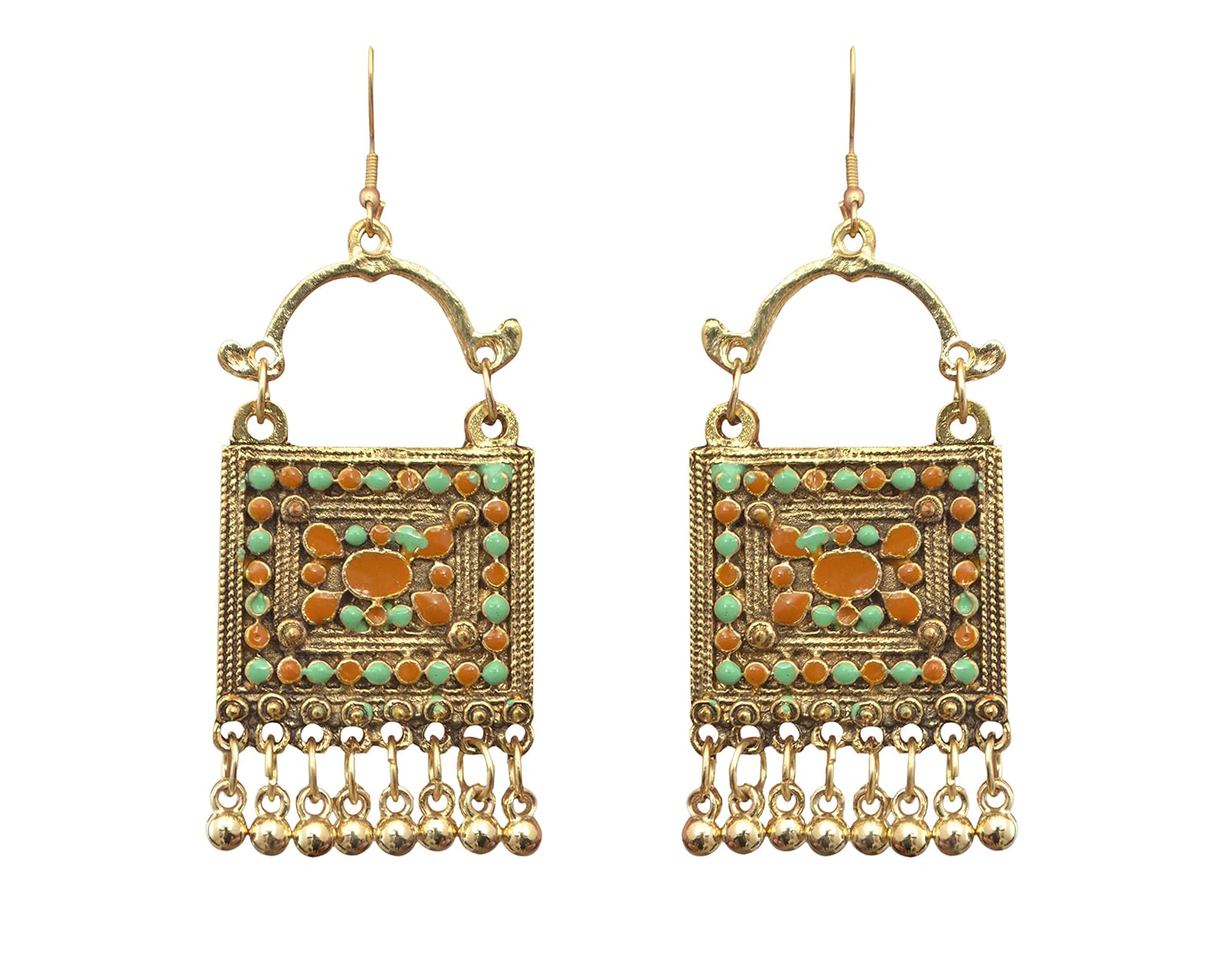 sitashi multicolor metal dangle & drop earring for women