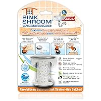 SinkShroom Revolutionary Bathroom Sink Drain Protector Hair Catcher, Strainer, Snare, Sinkshroom Chrome Edition, 1" -1.4"