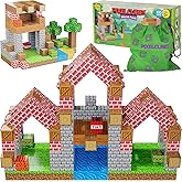 BrainSpark 100PCS Magnetic Pixel Cubes Mini – 2cm World Pack Edition Magnet Building Blocks, STEM Montessori Toys for Kids Ages 3-9, Creative Construction Fidget Stacking Set for Boys and Girls