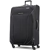 American Tourister 4 KIX 2.0 Expandable Softside Luggage with Spinner Wheels, 28 SPINNER, BLACK