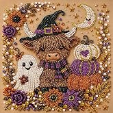Halloween Ghost Pearl Painting Kit for Adults,Highland Cow Diamond Art Kits | DIY Craft Kit,halloween Diamond Painting Kits,Special Diamond Mosaic Art,Peart Art Kits for adults,Diamond Dots,12x12inch