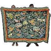 Pure Country Weavers Leap Frog Blanket by Elena Vladykina - Garden Floral Gift Tapestry Throw Woven from Cotton - Made in The USA (72x54)