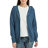 Tronjori Womens Zip up Hooded Cardigan Knitted Hoodies Raglan Sleeve Sweaters Jacket Outerwear Fall Winter(S,Denim Blue)