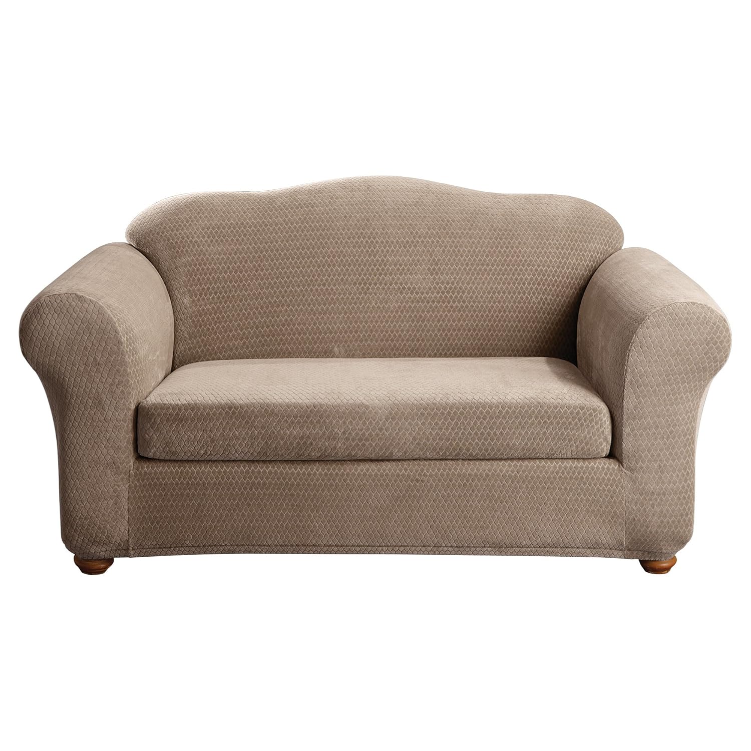 Best Sure Fit 2 Piece Sofa Cover Black