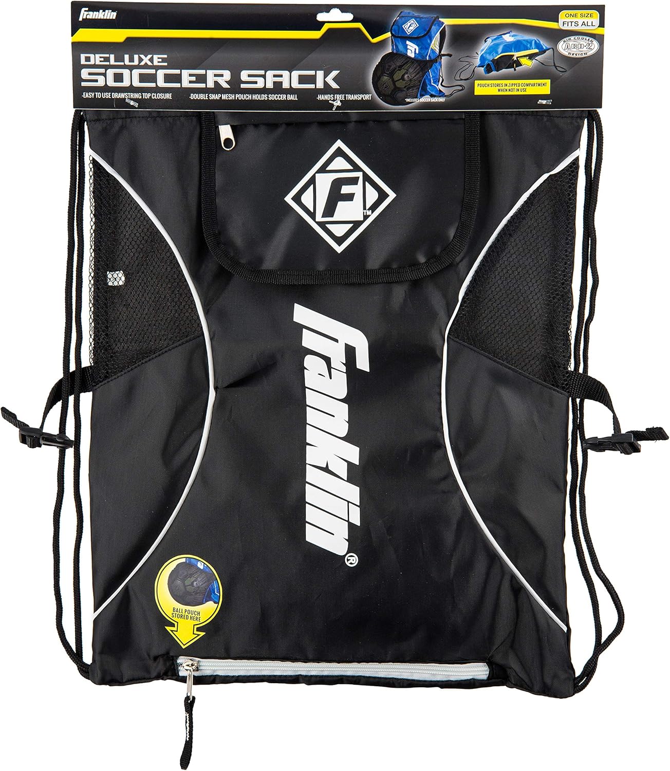Franklin Sports Deluxe Soccer Sack Black, One Size : Sports & Outdoors