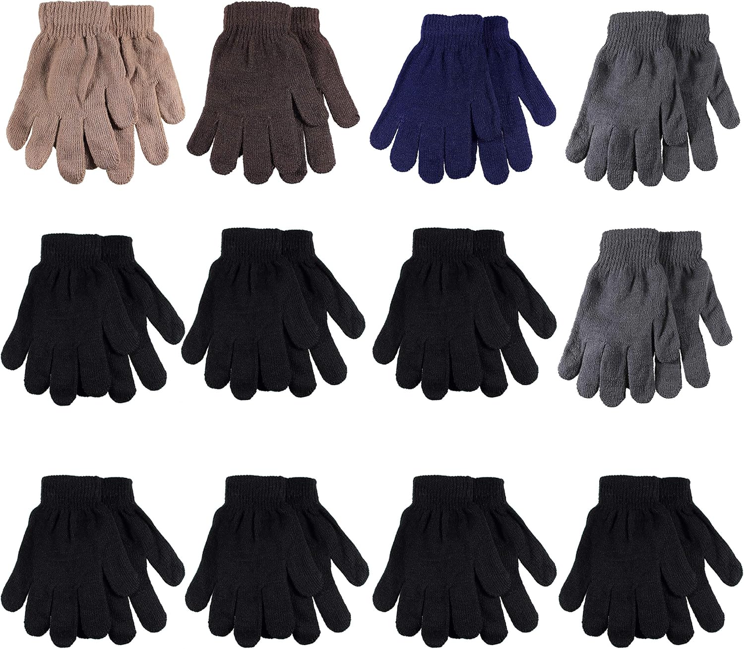 Gelante Adult Winter Knitted Magic Gloves Wholesale Lot 12 Pairs at  Women’s Clothing store