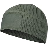 Helikon-Tex Range Beanie Cap, Tactical Grid Fleece | Range Line. Double-Layer Grid Fleece, Loop Panels Front and Back, Hidden Zip Earplug Pocket, Carabiner Loop