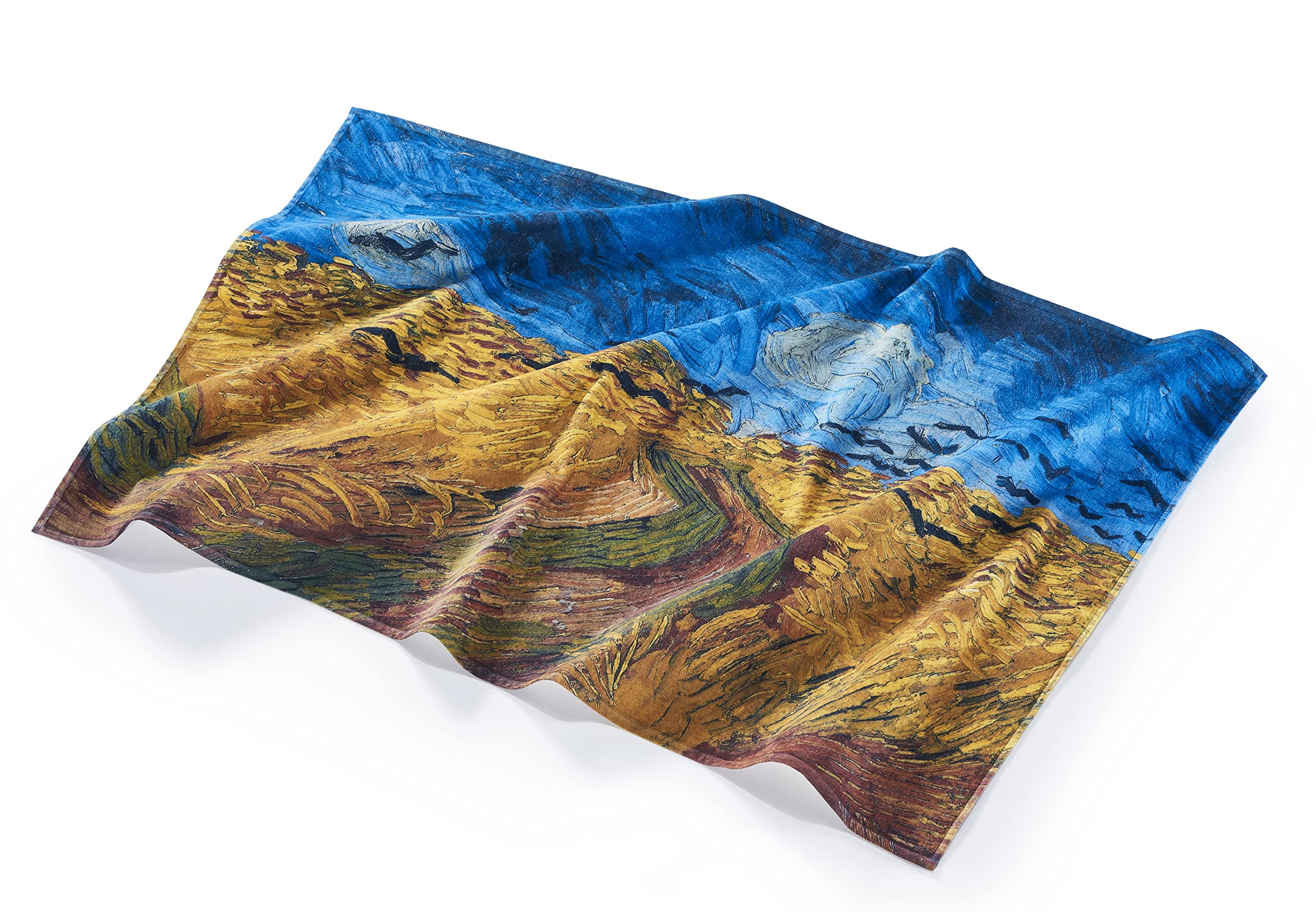 Musearta BT-VG-WW-V424412 Unisex Beach Towel with Crows by Artist Vincent Van Gogh Cotton 108 x 180 cm