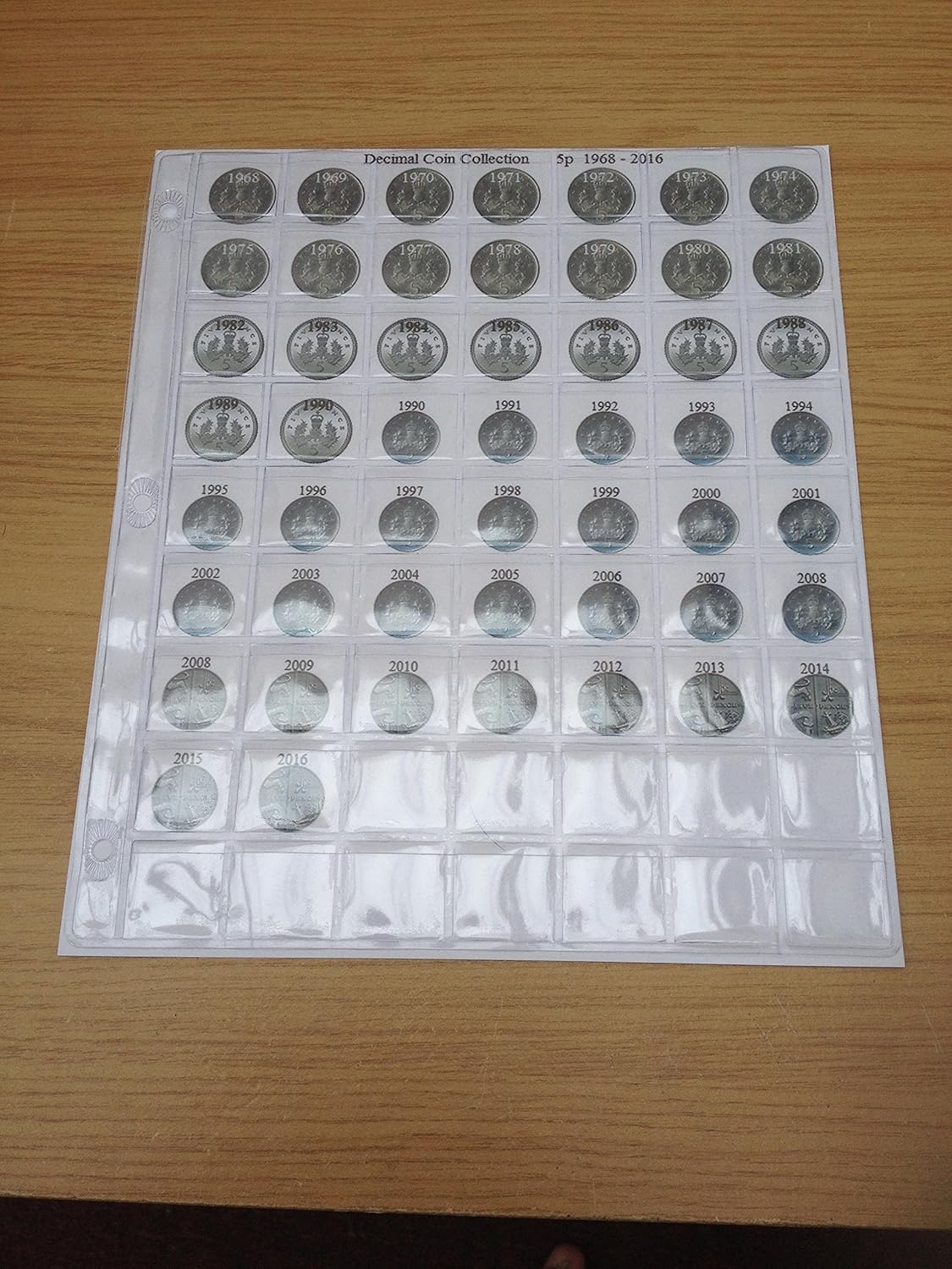 Coin Album Pages for Decimal 5p Five Pence Coin Collections Amazon.co