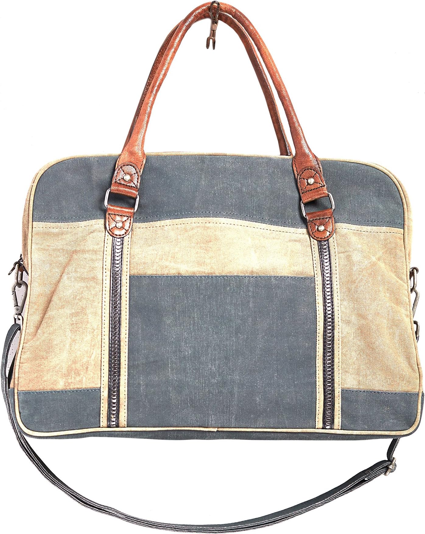 Mona B Up-Cycled Dash Duffle with Accessory