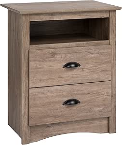 Amazon Com Prepac Salt Spring Tall Night Stand Drifted Gray