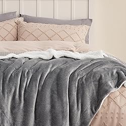 Bedsure Sherpa Fleece Queen Size Blankets for Bed